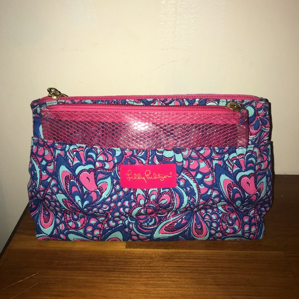 Lilly Pulitzer 2 in 1 Makeup Bag Waterproof, Zip